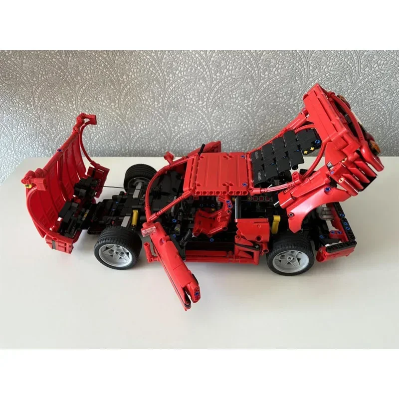 MOC-190464 Rode Nieuwe F40 Supercar Bouwsteen Model 1433 Onderdelen Kinderen Verjaardagsonderwijs Bouwstenen Speelgoed Cadeau