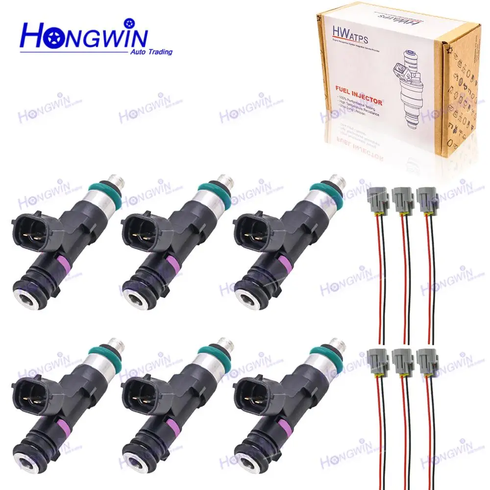 

6PCS Brand New Fuel Injector Nozzle & Wire 1591048 FJ750 For SUZUKI EQUATOR INFINITI QX56 NISSAN ARMADA FRONTIER NV1500 NV2500