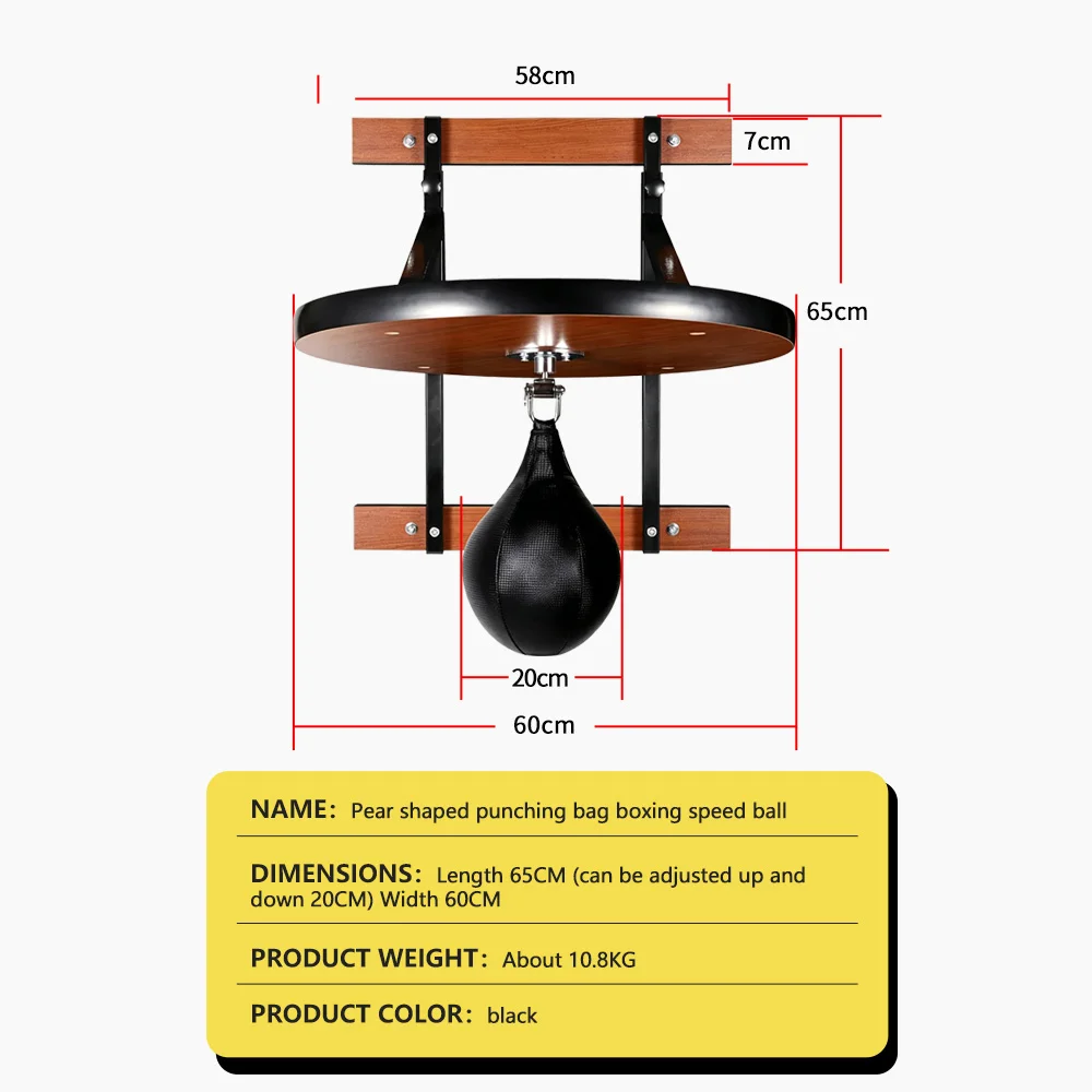 Professional Competitive Standing Boxing Speed Ball Height Hanging High‑speed Rebound Spring System PU Leather 360 Rotation