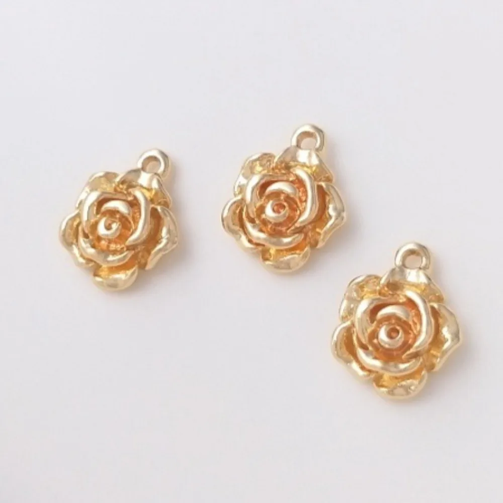 

1 шт. медные подвески 14 К золото цвет роза кулон небольшой кулон ручной работы DIY серьги браслет кулон аксессуары