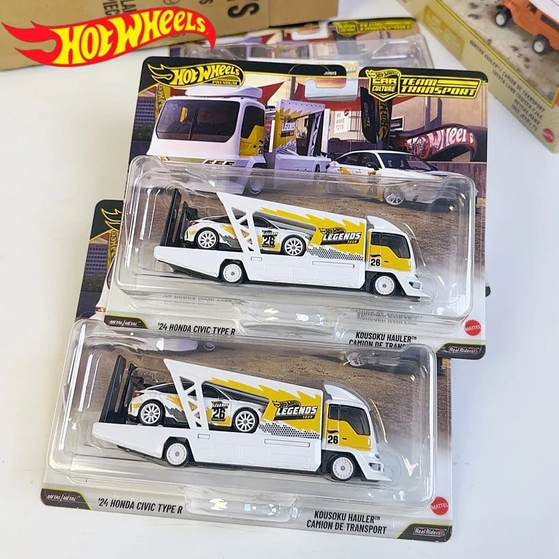 

Hot Wheels Premium Team Transport Jmn15 Car Culture Legends Tour Kousoku Hauler 24 Honda Civic Type R Real Riders Alloy Set