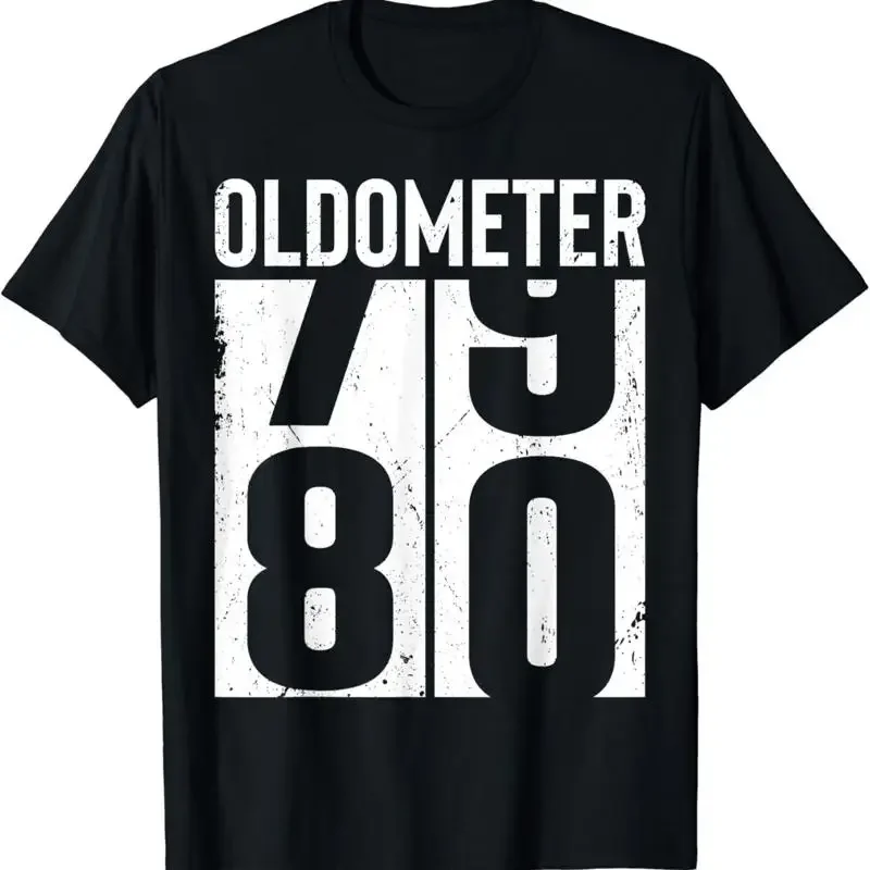 Funny 80 Years Old 80th Birthday Odometer Oldometer Men T Shirt