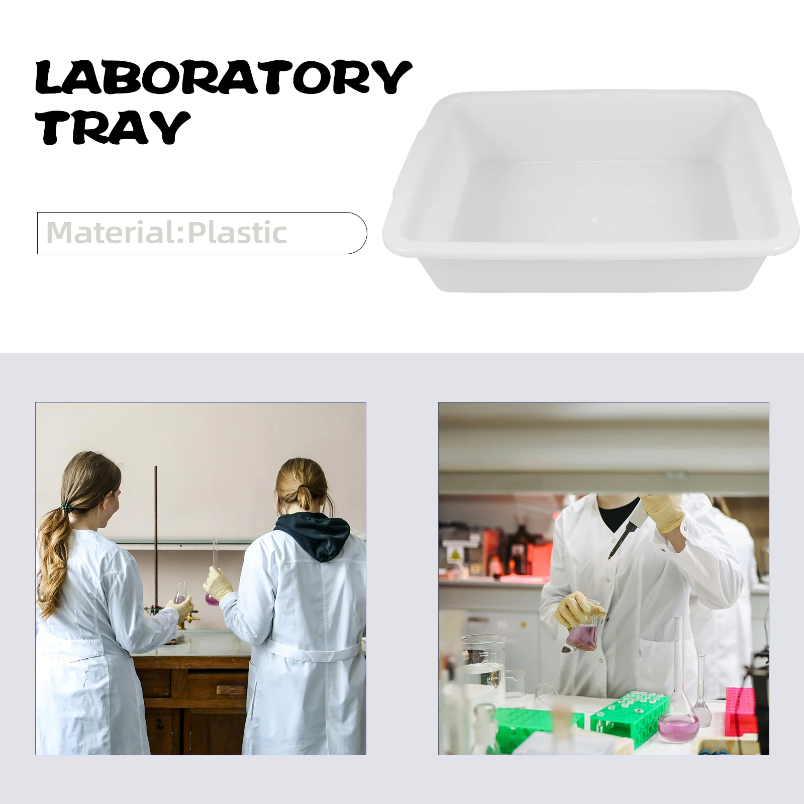 

2 Pcs Chemical Organizer Tray Lab Sample Experiment Equipment Experimental Consumables Laboratory