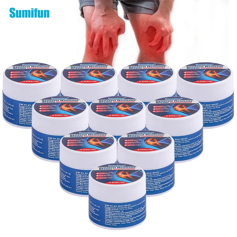 10pcs Knee Support Joint Pain Relief Cream Rheumatoid Arthritis Muscle Pains Health Care Ointment for Pain in Joints Treatment