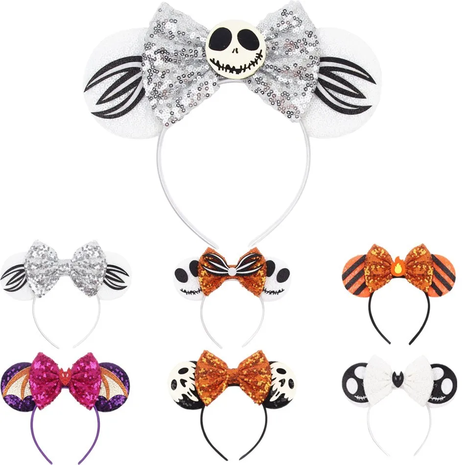 Kinder beliebte Halloween Fledermaus Haarband Mädchen Geburtstag Maus Ohr Haarband Kinder Weihnachten glitzernde Haarring Teenager Cosplay