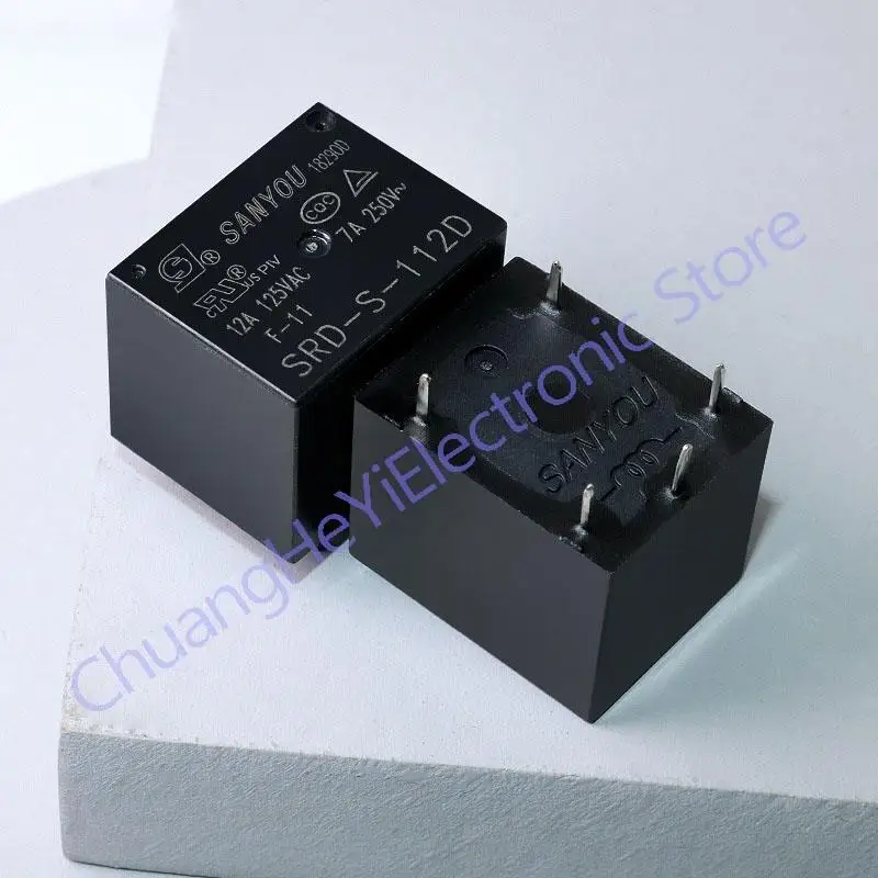 Original New SANYOU SRD-S-105D SRD-S-112D SRD-S-124D 5PIN 10A 5VDC 12VDC 24VDC Power Relay Replaceable (JQC)HF3FF