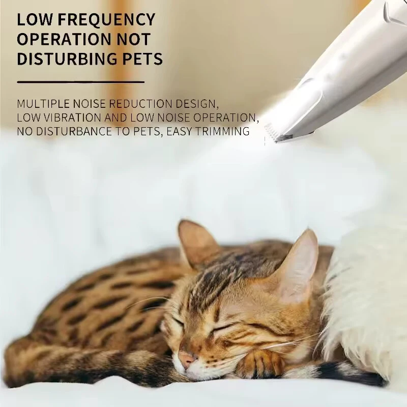 Pet Dog Electric Groomer Trimmer with LED Light Waterproof Pet Foot Hair Trimmer Low Noise Cat Dog Face Foot Ear Hip Paw Shaver gallery 4