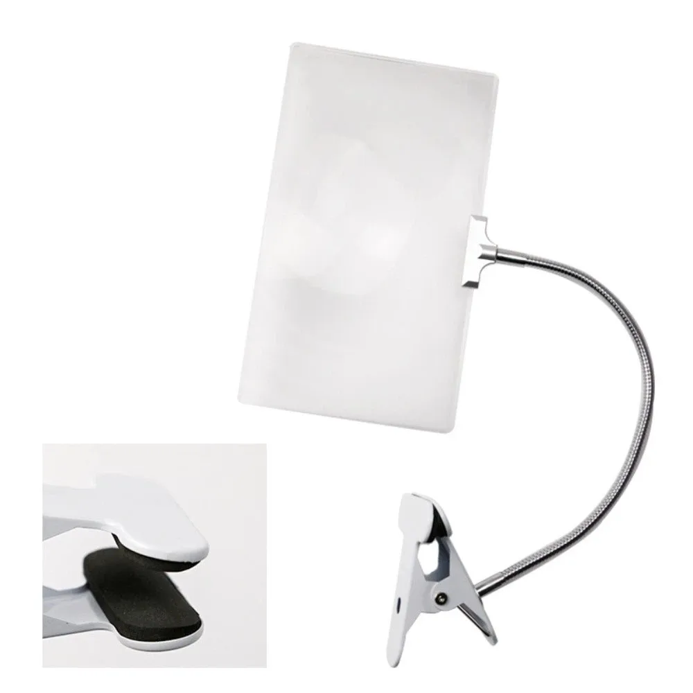 

С зажимом 4-кратное увеличительное стекло 360-градусная гибкая шея полная книга страница большая страница лупа большое увеличительное стекло