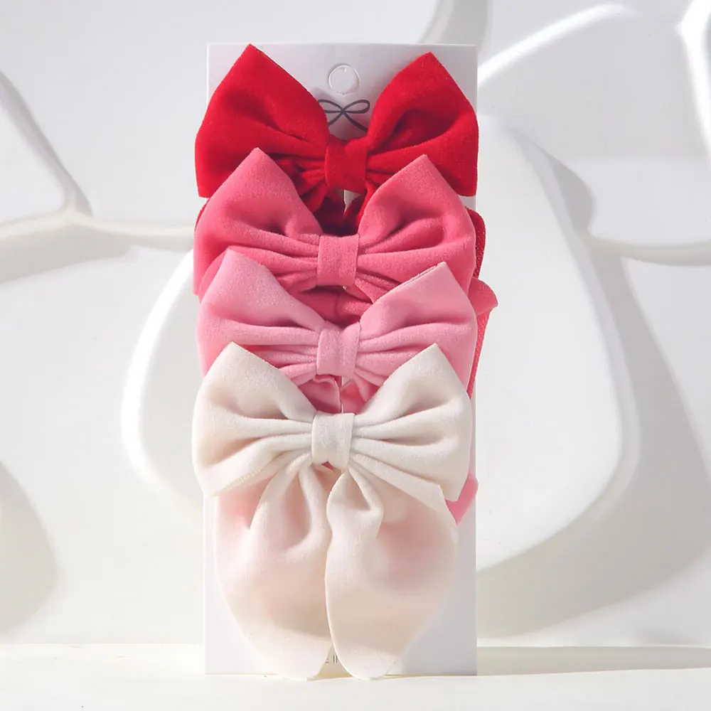 4-teiliges Set Niedliche Haarspangen mit Schleife für Kinder, Modische Party-Accessoires, Tägliche Dekoration, Haaraccessoires für Teenager-Mädchen, Geschenke – Detail 19