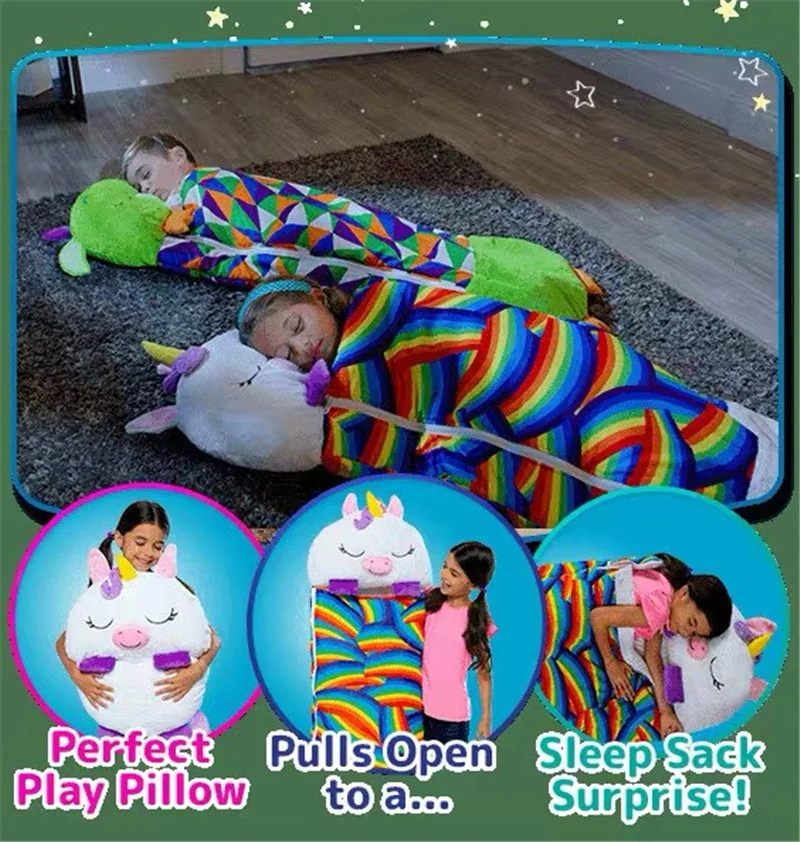 Kinderen Cartoon Sleepsacks Kids Lui Dier Slaapzak Pluche Pop Kussen Slaap Zak Jongens Meisjes Warm Slaap Zak Voor gift