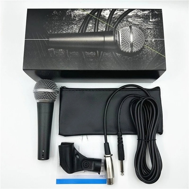 Micrófono Dinámico con Cable ZHIO para Grabación, Compatible con Shure SM58-LC, Ideal para Karaoke, Actuaciones en Escenario y Voz