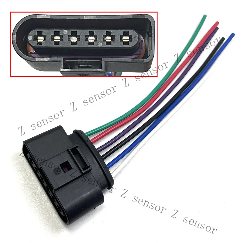 Z+ 6 Pin Plug Wiring Connector 1J0973726 For Audi VW Skoda 1J0 973 726
