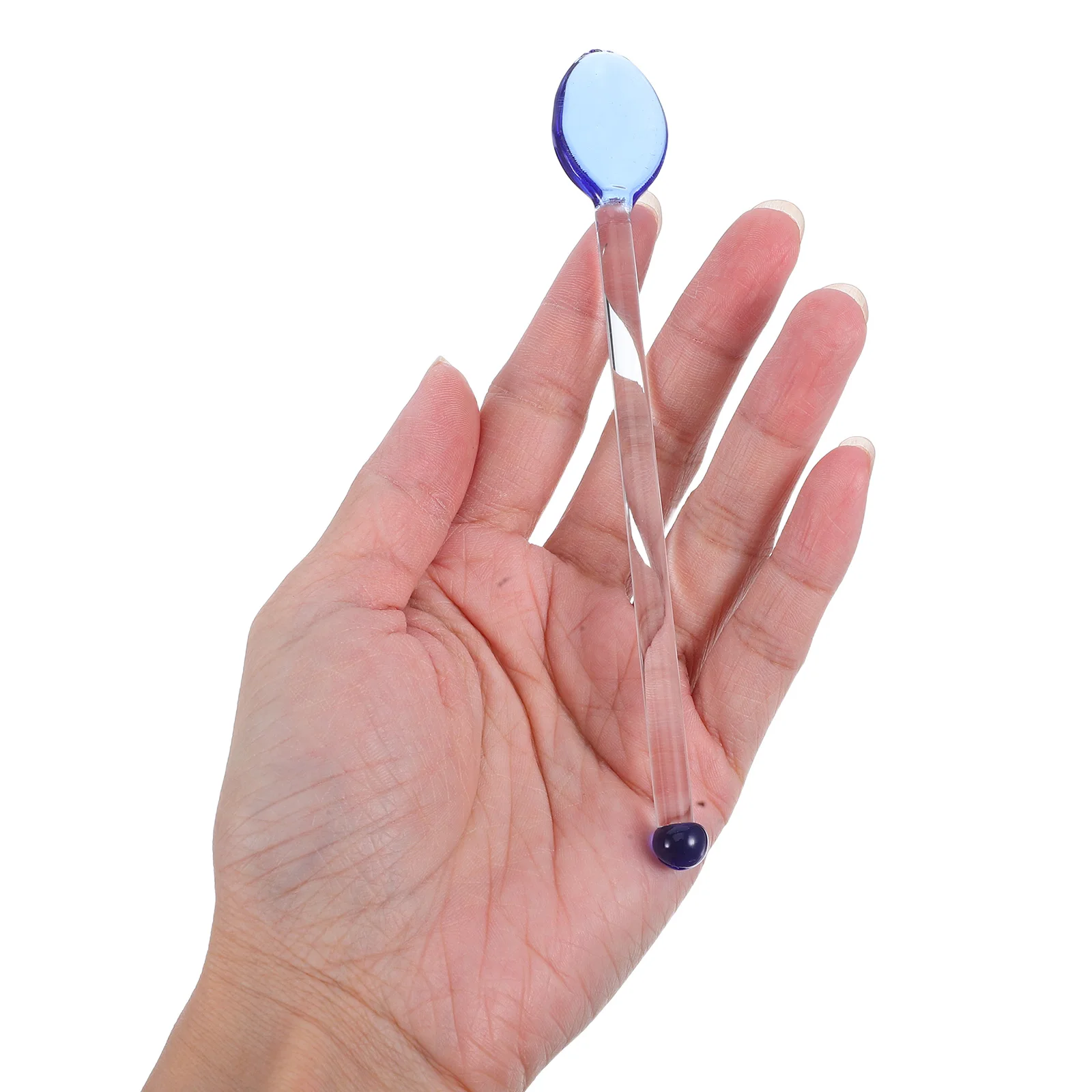 

5Pcs Glass Spoon Stirring Set - Premium Quality Long Handle Mixers - Smooth Surface Easy Clean Spoons for Cocktail Coffee Bar