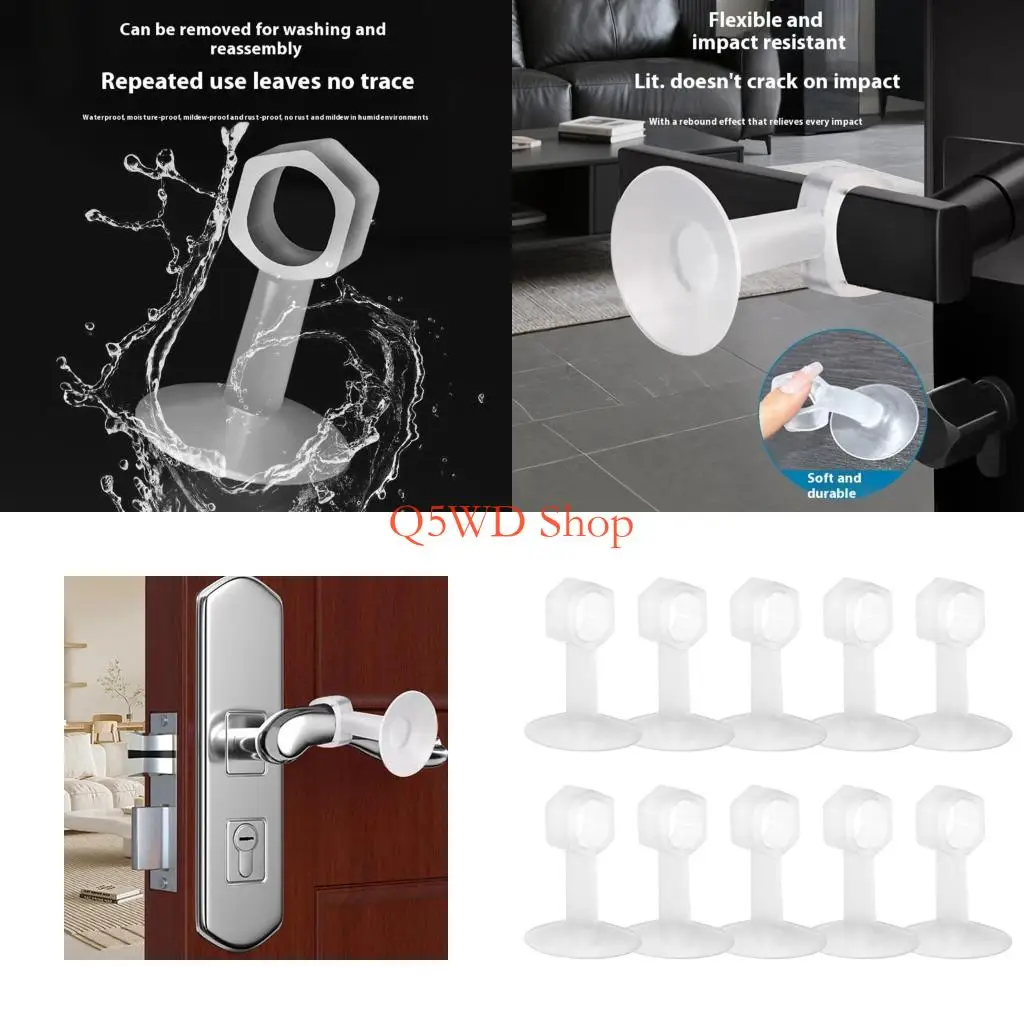 

Q5WD Reusable Adhesive Door Stoppers Transparents Space Savers For Various Room Types