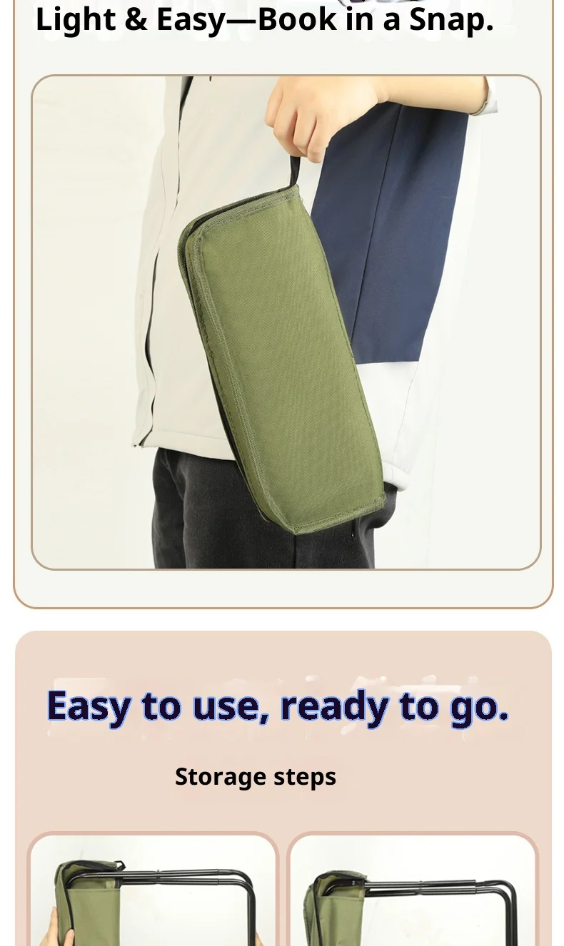 حقيبة ظهر محمولة قابلة للطي للتخييم والصيد وحقيبة يد للترفيه وقابلة للطي للأنشطة الخارجية