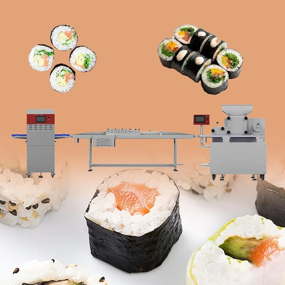 Sushi Forming Production Line Customized, Large Capacity Equipment with Stainless Steel Body for Commercial Use