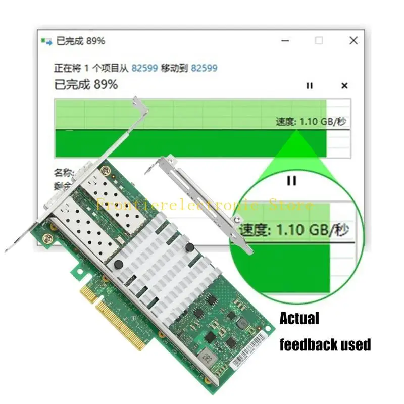 G8DB PCIExpress 10Gbit Networking Adapter Double Port Fiber Optical Server Use 82599ES