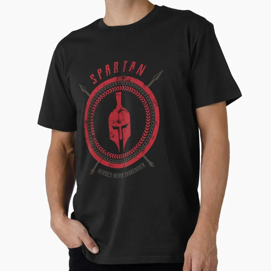 

0202 Molon Labe Sparta Helmet and Symbol Gift T Shirt Ancient Roman Greek warrior helmet Graphic Clothes 100% cotton All size