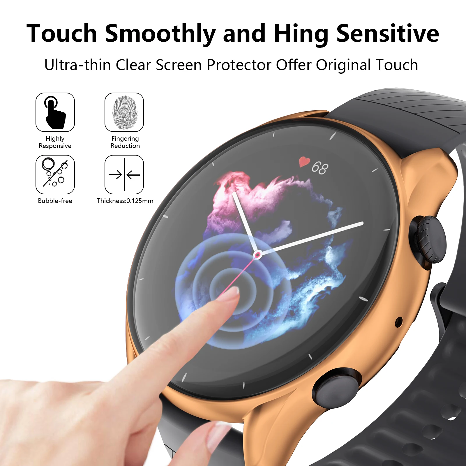 Smartwatch Case for Huami Amazfit GTR 3/GTR 3 Pro Protector Shell Full Cover for Huami Amazfit GTR 3 Pro Screen Protective Case