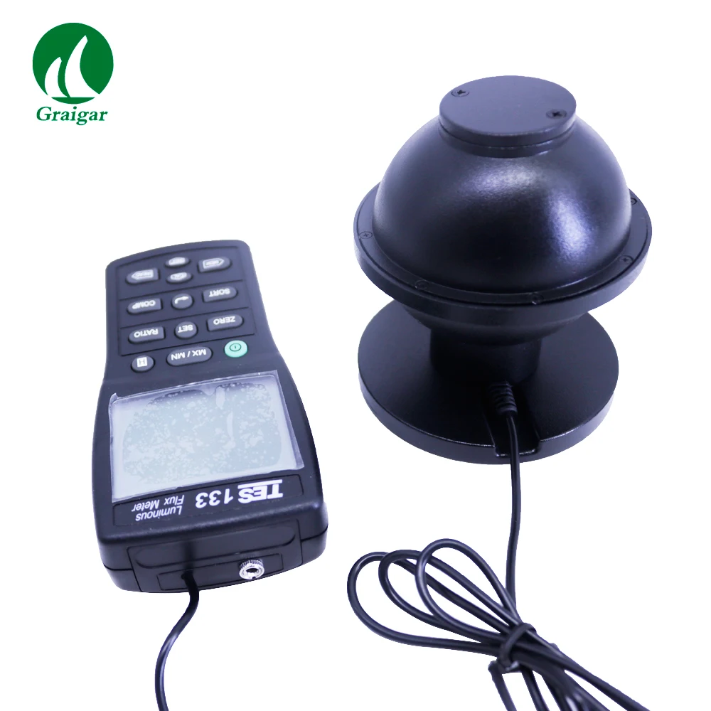 TES-133 Luminous Flux Meter Lightness Tester for LEDs Small Lamps  Fiber Illuminators Lux Measuring