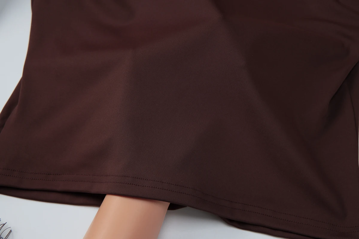 Hugcitar Fashion V-Ausschnitt, einfarbig, langärmelig, mit Spitze, sexy Crop-T-Shirt, Top, passend für Herbst, Damenbekleidung, Party, Nachtclub, T-Shirts – Detail 9