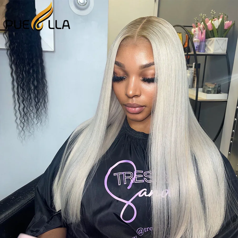 30 Inch Ombre Platinum Blonde Wig 13x6 Straight Lace Frontal Wig 13x4 Transparent Lace Wigs Brazilian Hair For Women Human Hair