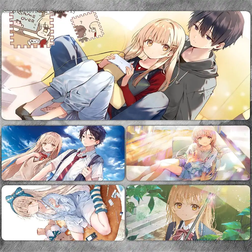 Anime The Angel Next Door Spoils Me Rotten Mouse Pad Large Gaming Keyboard Mat LockEdge Rubber Computer Office Accessories