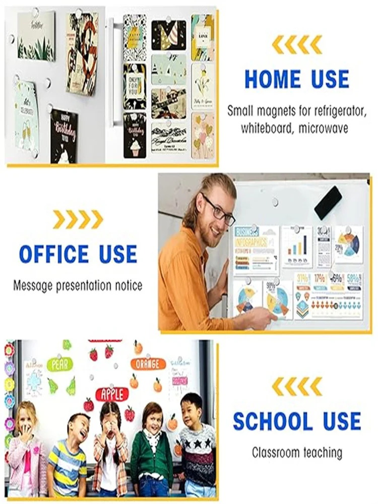 10x1/10x2/10x3/mm Verschiedene Größen, kleine Magnete, winzige runde Kühlschrankmagnete, vielseitig einsetzbar für Büro, Küchenschrank, Whiteboard – Detail 8