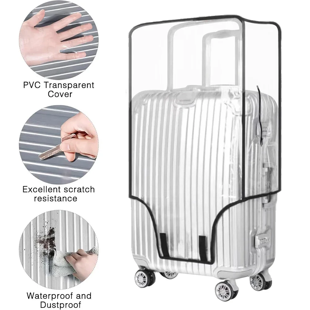 

Transparent Pvc Luggage Protective Cover Wheeled Luggage Protective Cover Wear-Resistant Outer Cover Transparent Protective