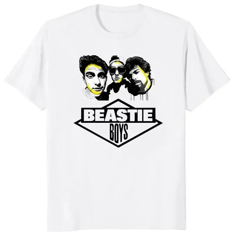 Beastie Boys LOGO Cool Graphic Print T Shirt Men Women Hip Hop Streetwear Music Fans Short Sleeve Plus Size Unisex