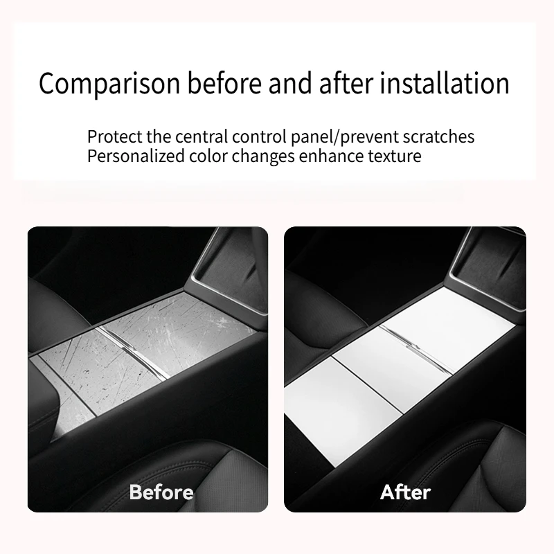 

For Tesla Model 3 Y Juniper 2025 Central Control Panel Adhesive Free Sticker Upgrade Electrostatic Adsorption Console Protector