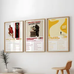 Modern Bruno Mars Albums Art Cover Music Songs Rap Wall Art Canvas Painting Posters For Living Room Home Decor