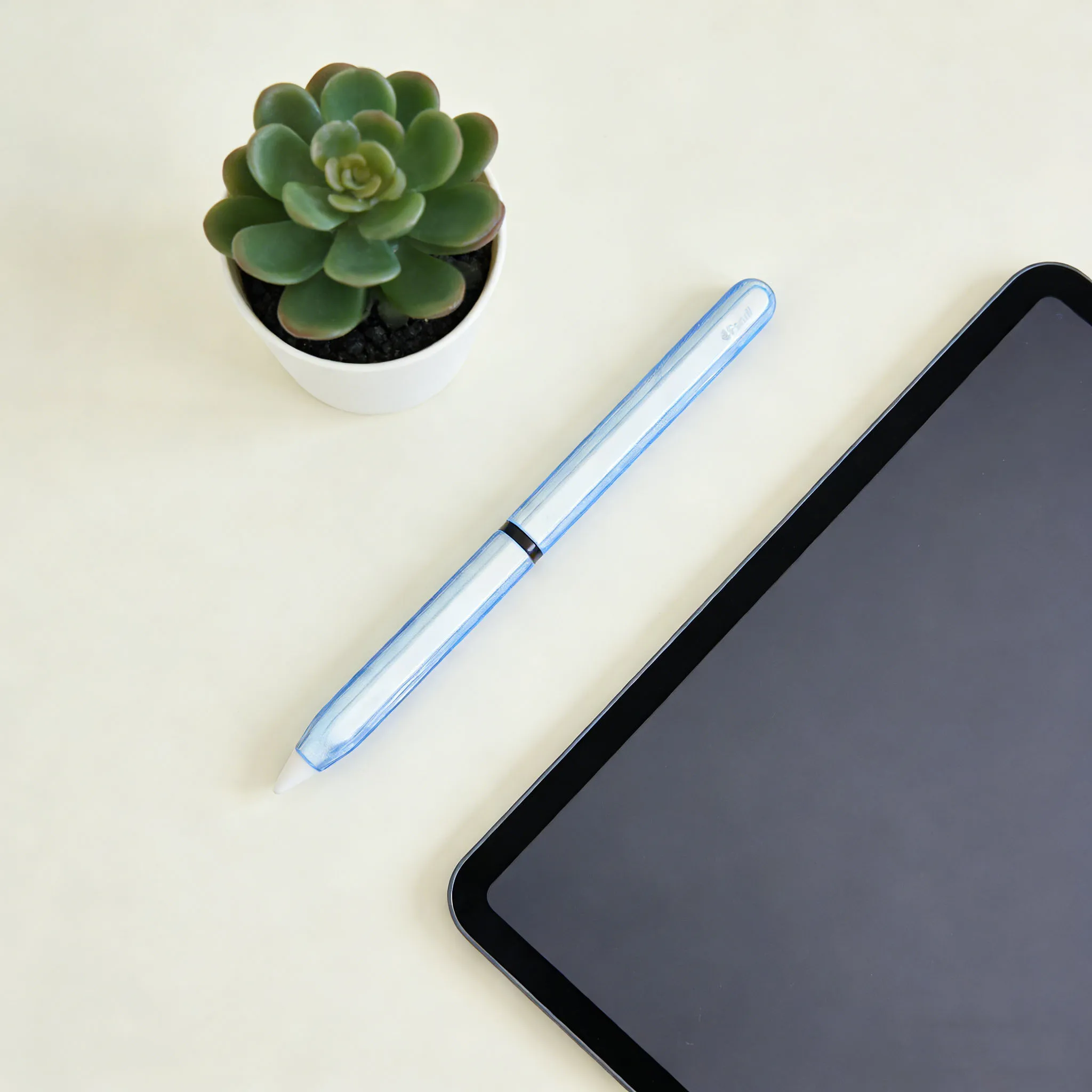 Silicone Pencil Case For Apple Pencil 2 Pencil Pro Stylus Cases Solid Color Anti-scratch Protective Silicone Sleeve Transparent