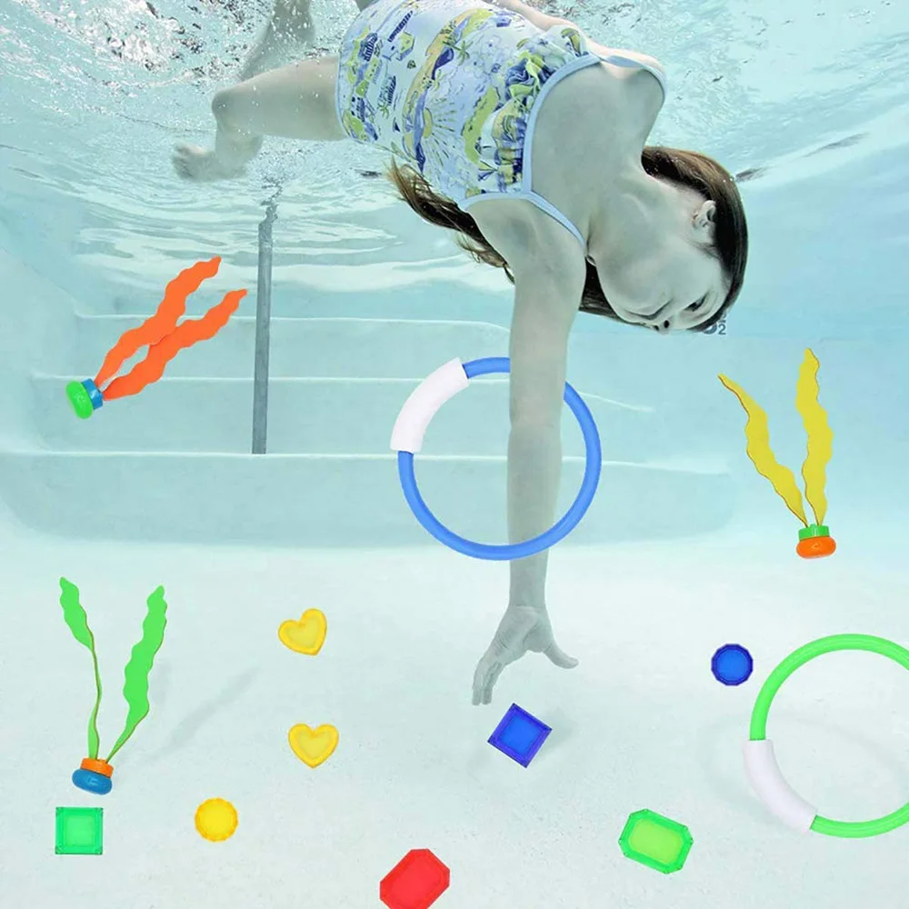Jouets de plongée d'été Torpedos poulpe anneau de poisson de plongée piscine jeux d'eau formation coffret cadeau jouets pour enfants