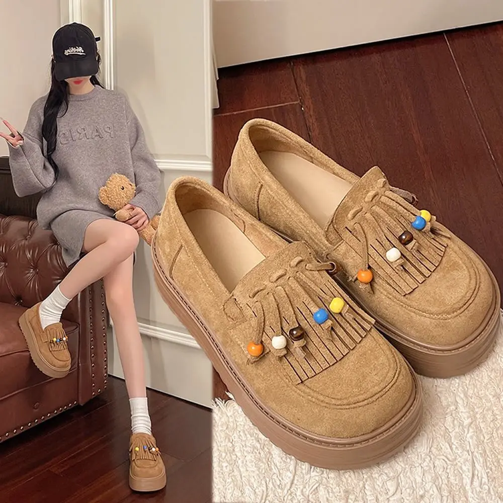 

Женские туфли на платформе 2024, весна 2024, новые туфли на толстой подошве, удобные удобные резиновые туфли для людей Женская Обувь