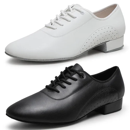 Nuevas de cuero blanco para hombre, zapatos de baile latino, salón de baile moderno, tango, zapatos de baile estándar nacional para hombre, zapatos deportivos para hombre