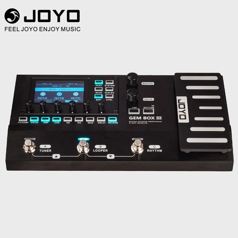 

JOYO Electric Wood Guitar Digital Synthesis Integrated Effector GEM-BOX III Upgraded Loop Drum Machine with Pedal