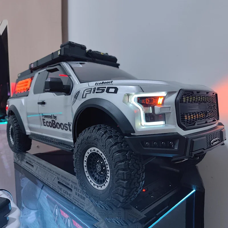 Trakcja HOBBY KM F150 RTR 2.4GHz 1/8 zdalnie sterowany samochód gąsienicowy ciężarówka typu Pickup wspinaczkowa ze światłami pilot elektryczny