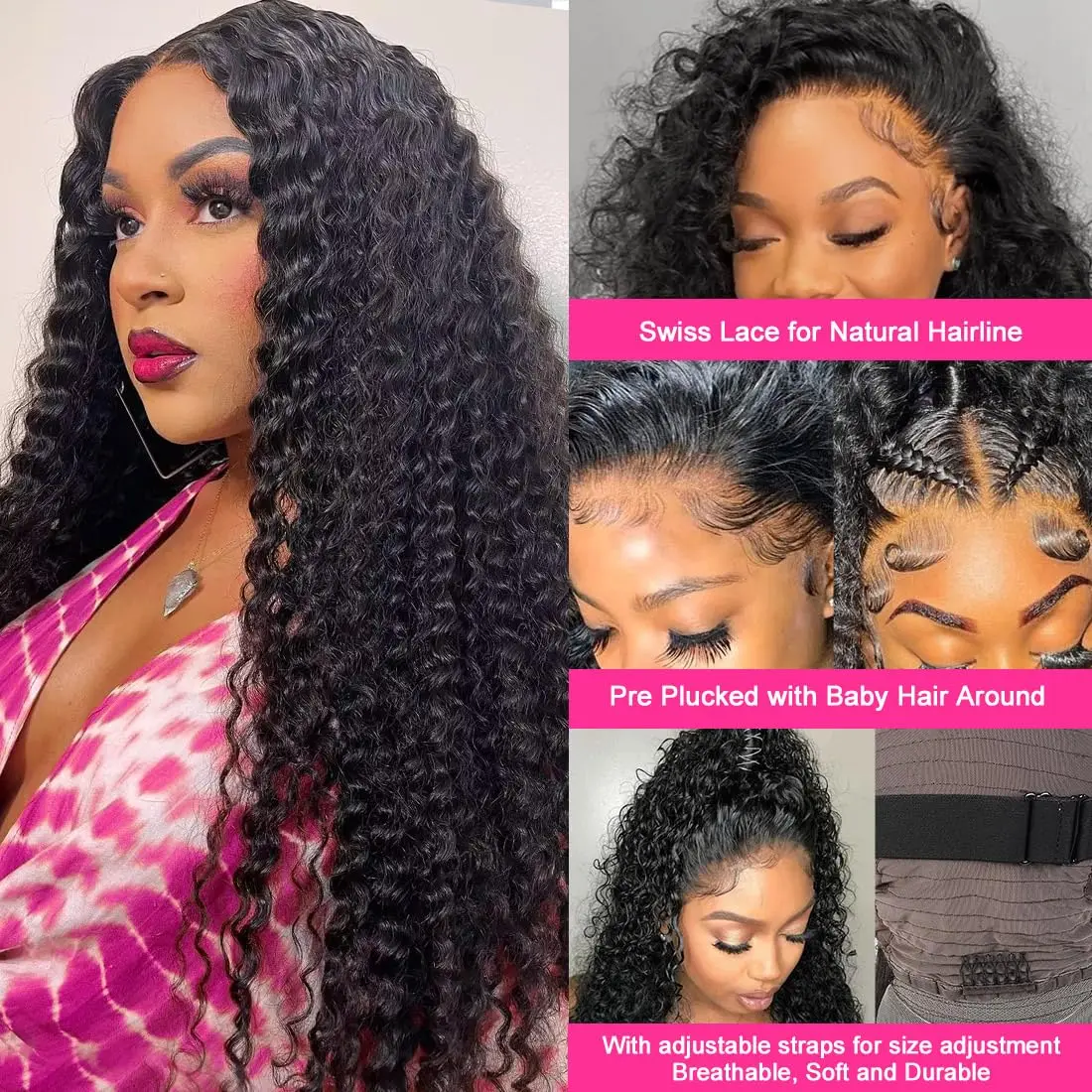 Hd Lace Wig 13x6 Human Hair Deep Wave Frontal Wig 30 34 Inch Curly Wigs For Women Brazilian Hair 13x4 Water Wave Lace Front Wig