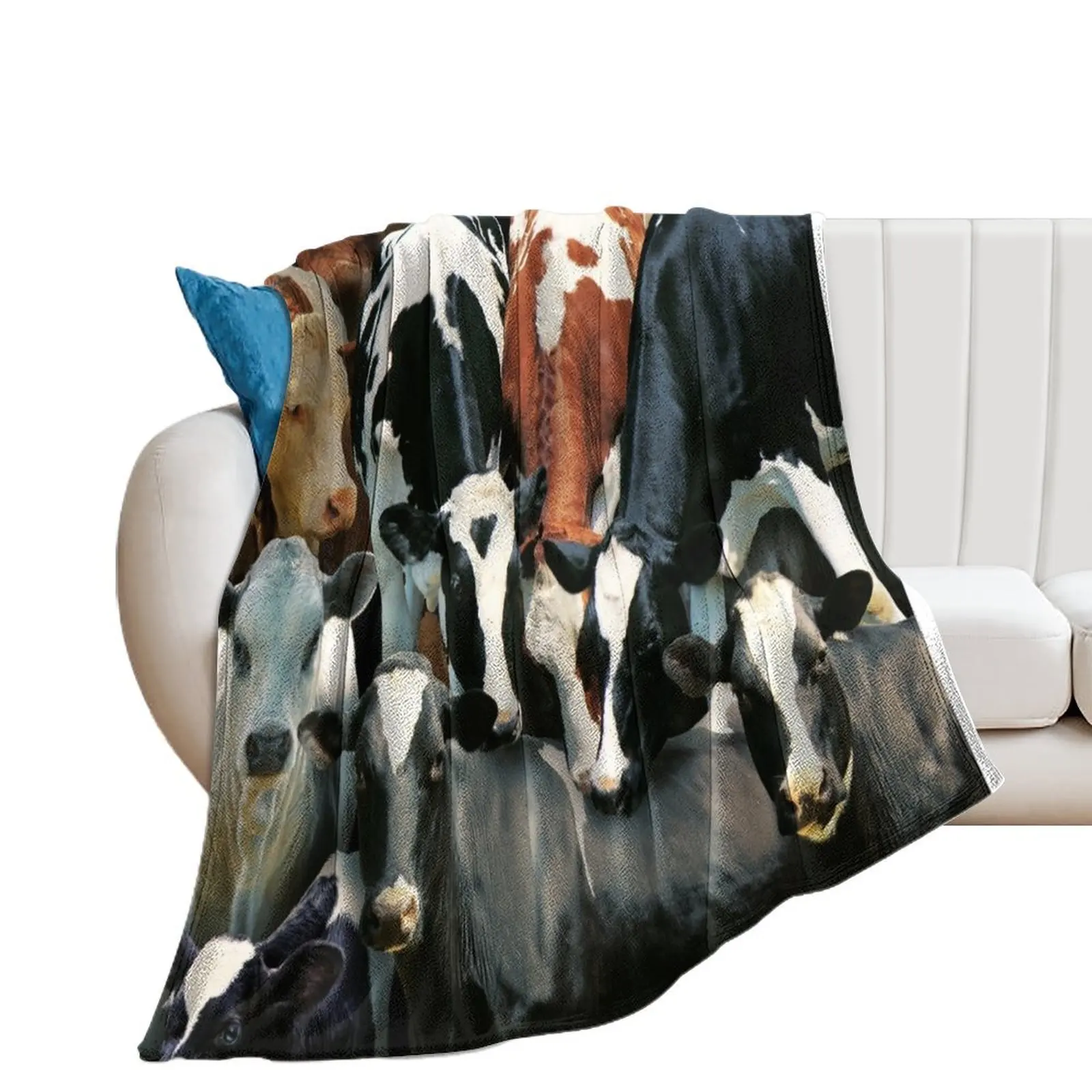 

Cows Throw Blanket Decoratives Sofa Quilt Blankets