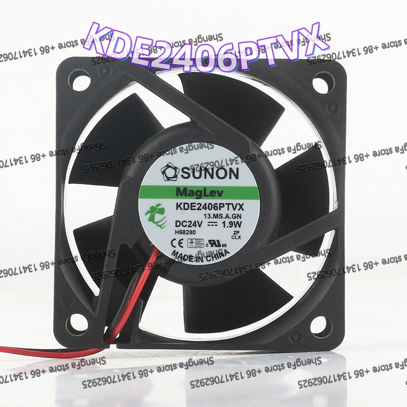 SUNON Precision Frequency Converter Fan 6025 60X60X25MM DC24V 1.9W 6cm KDE2406PTVX