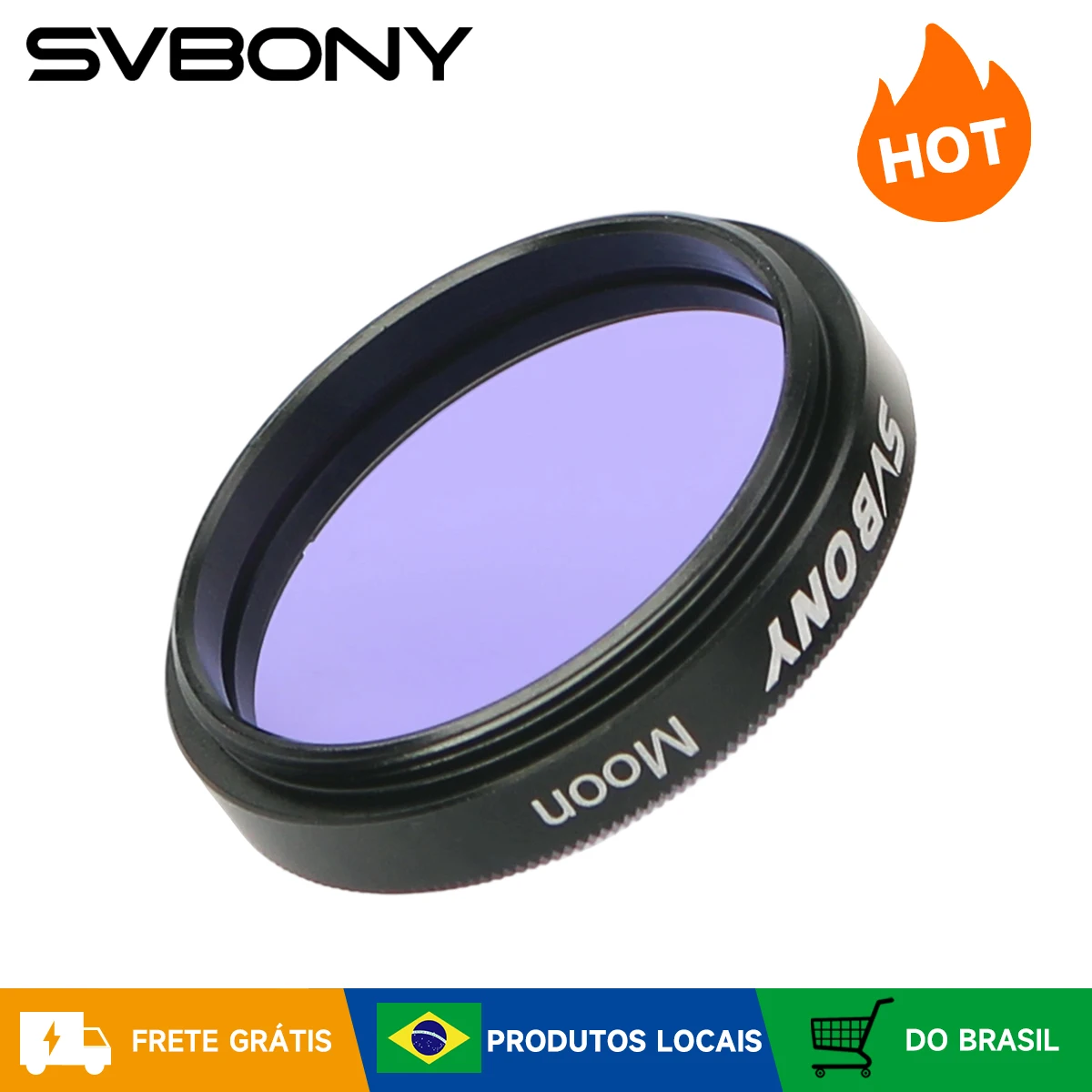 SVBONY Telescope Moon Filter for Astronomy Telescope Eyepiece 1.25''/2'' Filter Thread Pure Optical Glass Lens