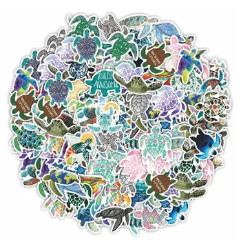 10/30/50 stuks Kleurrijke Schildpad Stickers Laptop Fiets Gitaar Skateboard Sticker Kid DIY Graffiti Waterdichte Stickers Speelgoed