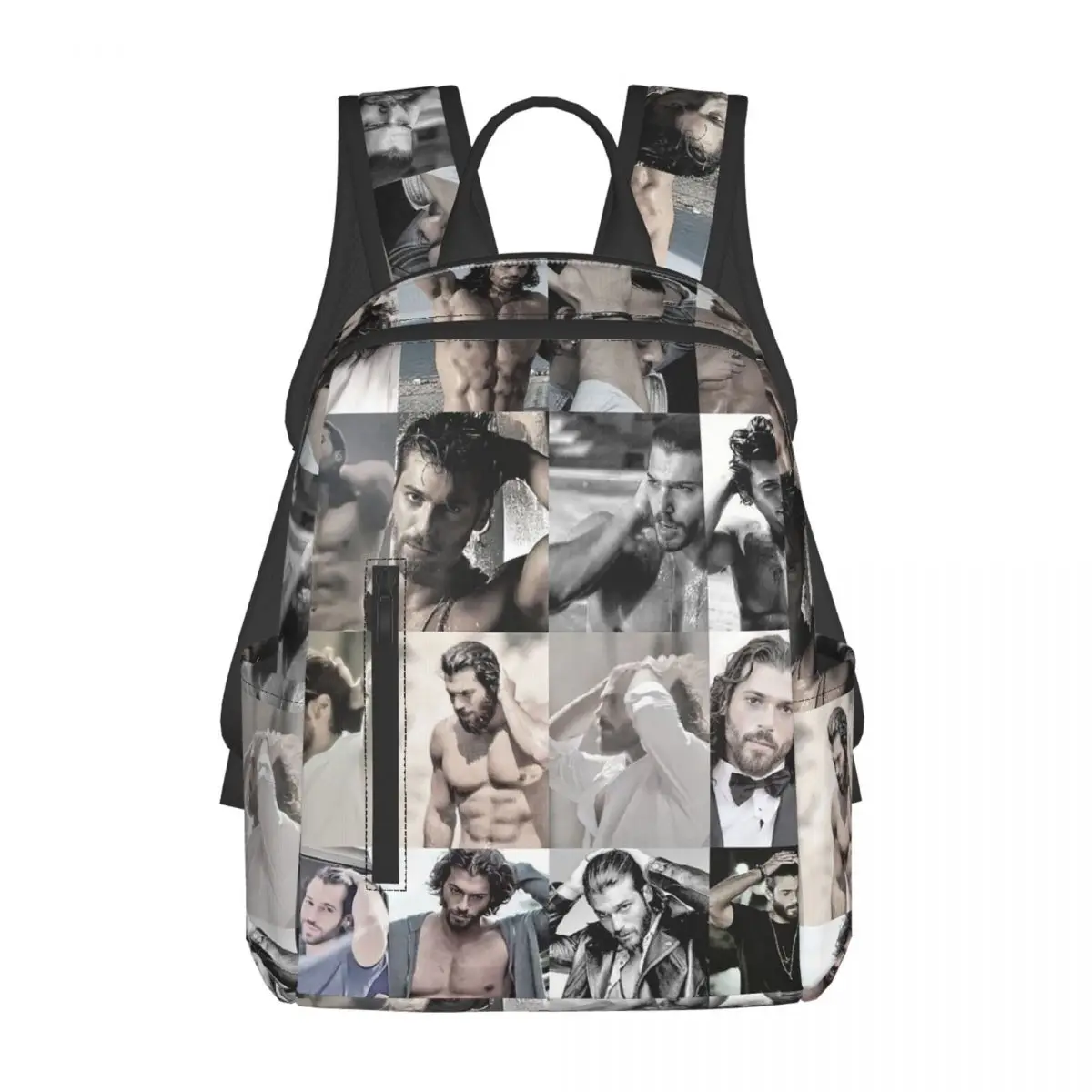 

Actor Can Yaman Photo Backpack Daypack Large Capacity Kids BookBag School Bag Shoulder Bags for Men Women