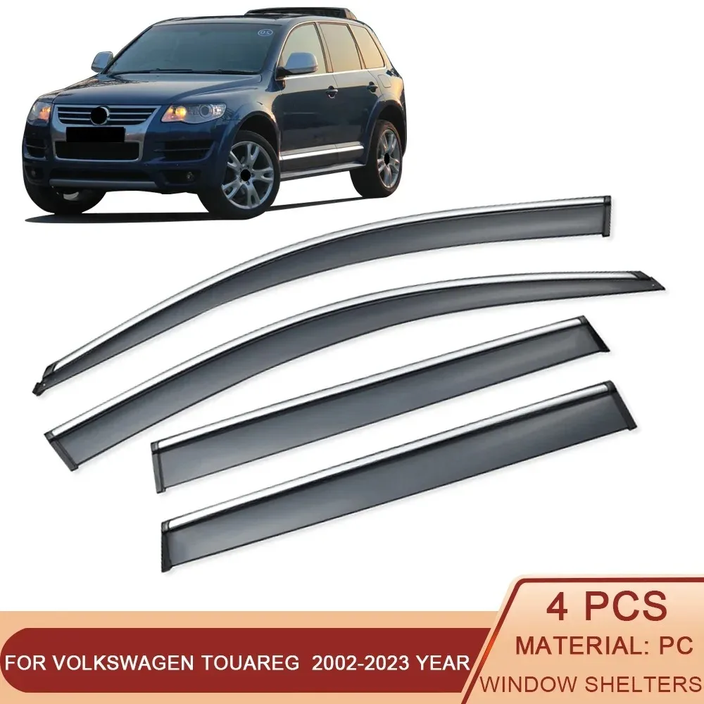 

For VOLKSWAGEN VW Touareg 7L 7P CR 2002-2023 Car Window Sun Rain Shade Visors Shield Shelter Deflector Cover Sticker Accessories