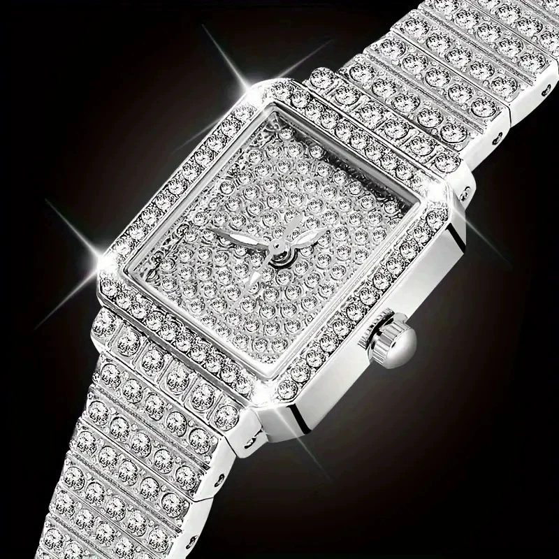 Luxury Rhinestone Embellished Quartz Watch - Perfect Gift for Mother's Day, Valentine's Day and Anniversary Celebrations