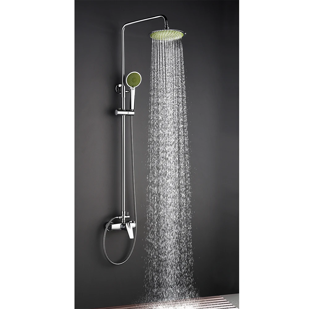 

High Quality Copper Shower Set for Bathrooms Overhead Handheld Massage Shower Hot Cold Water Mixer Ceramic Valve Core for Hotels