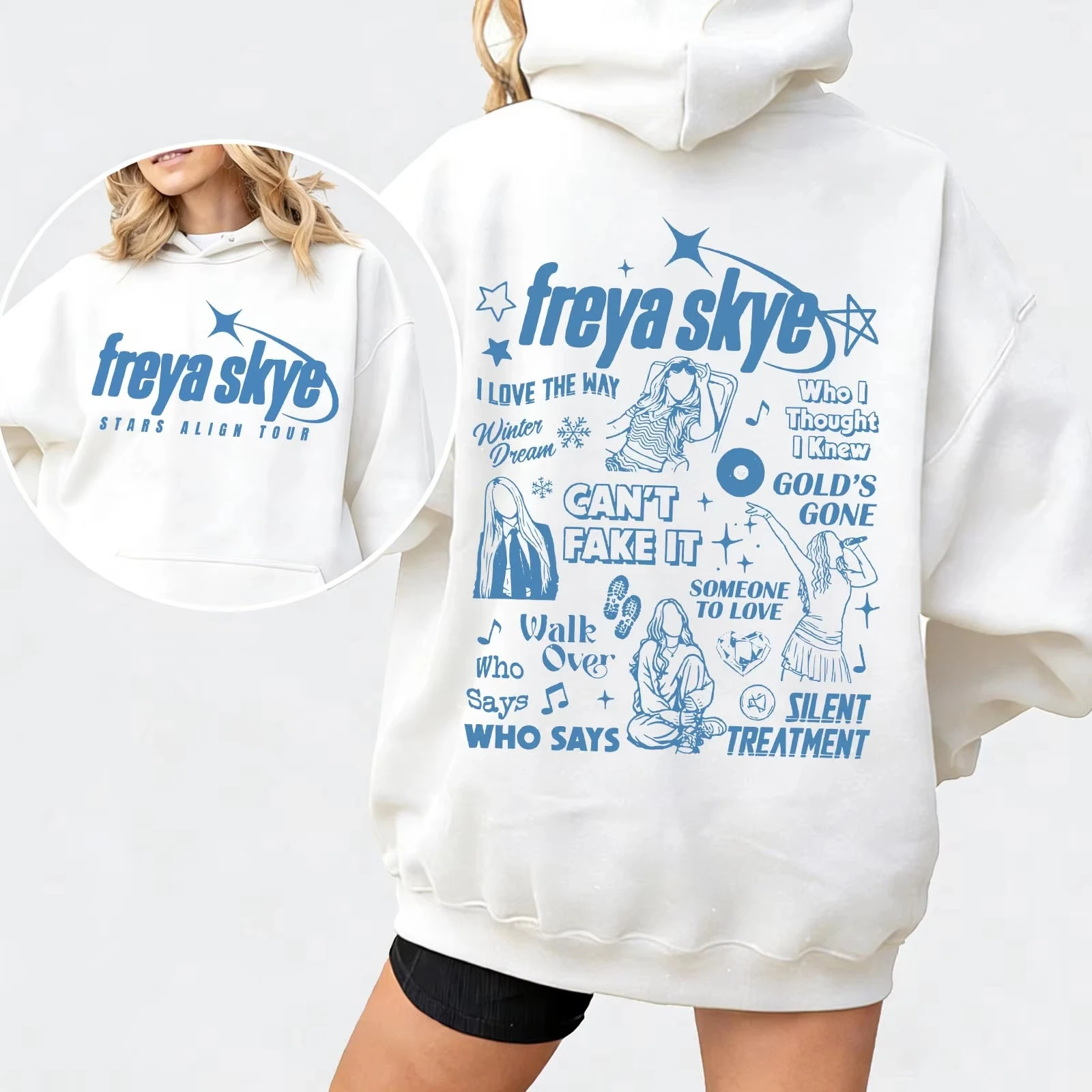 Freya Skye Stars Align Tour 2026 Festival Hoodie Man Woman Harajuku Long Sleeve Pullover Tops