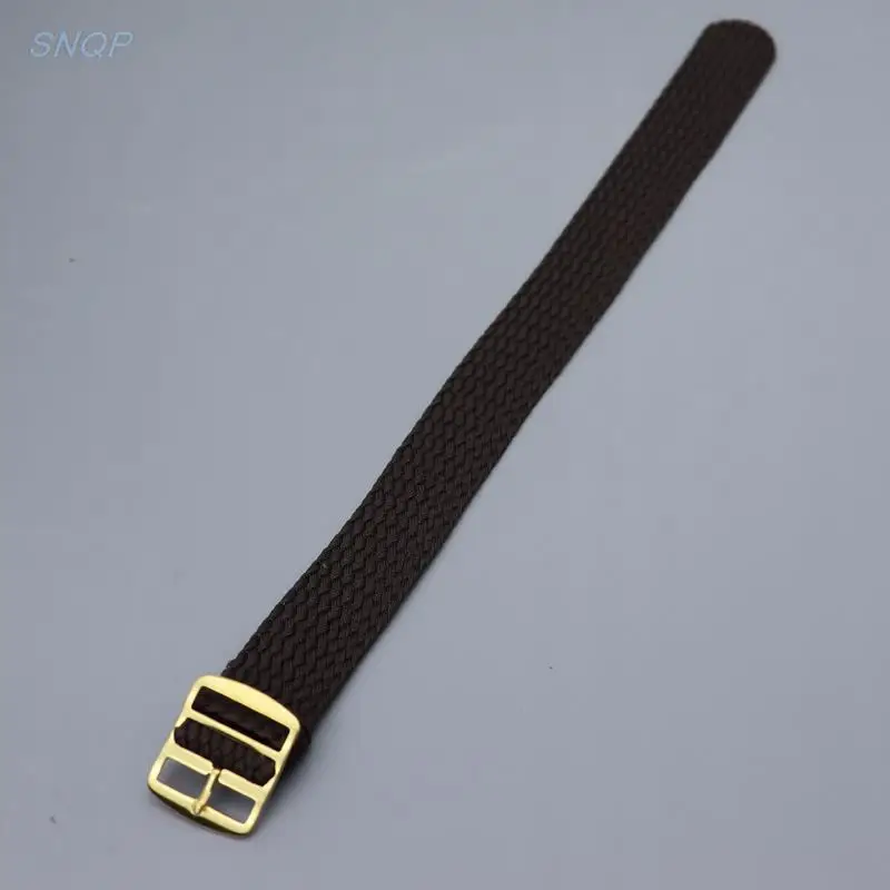 Nylon Watch Strap Perlon Braided Woven Watch Band Elastic  Strap Men Women 18, 20, 22 mm Perlon Strap Gold buckle