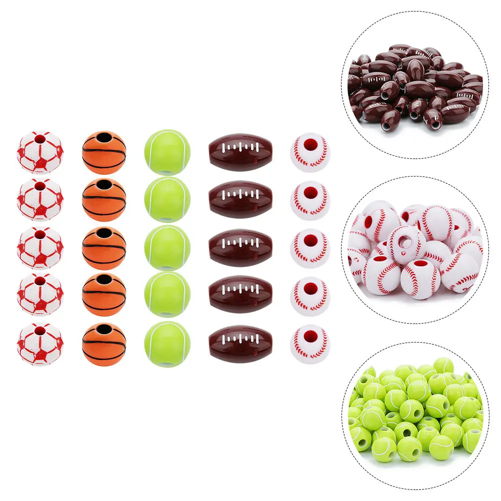 250Pcs Exquisite Acrylic Beads Ball Design Round Beads for Jewelry Making DIY Bracelet Necklace Craft Home Decor Use